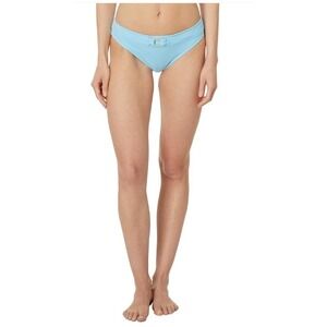 Lilly Pulitzer Orea Bikini Bottoms Hydra Blue Swimsuit‎ Size 8 Gold Buckle NWT